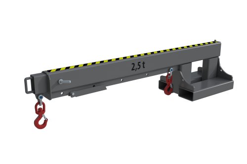 Teleskoplader 2500 kg | teleskopierbar, 8fach-ausziehbar, 14 mögliche Hakenpositionen | RAL 7005 
