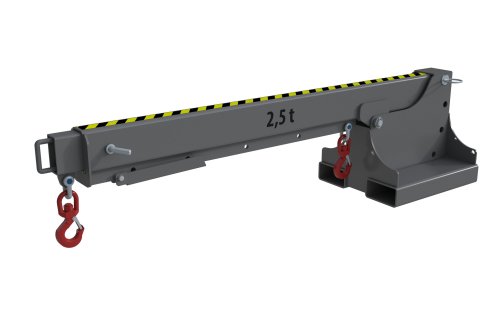 Teleskoplader 2500 kg | teleskopierbar, 8fach-ausziehbar, 14 mögliche Hakenpositionen | RAL 7005 