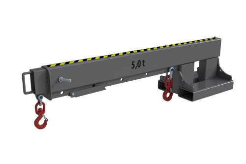 Teleskoplader 5000 kg | teleskopierbar, 8fach-ausziehbar, 14 mögliche Hakenpositionen | RAL 7005 