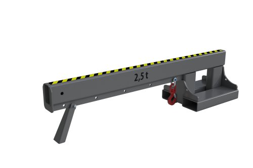 Teleskoplader 2500 kg | kurz, 5 mögliche Hakenpositionen | RAL 7005 