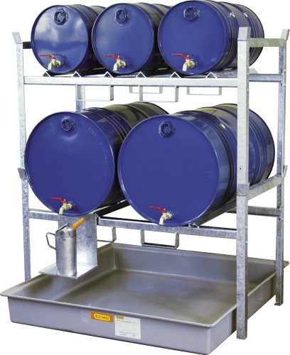 Fassregal Typ 800 2 Fassauflagen für 2x 200 l Fässer + 3x 60l Fässer 