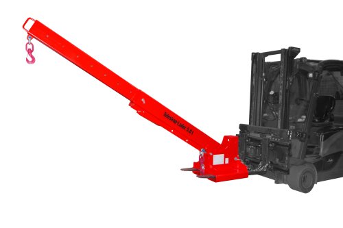 Teleskoplader 5000 kg | teleskopierbar, 8fach-ausziehbar, 14 mögliche Hakenpositionen | RAL 3000 