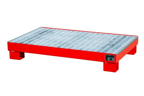 Auffangwanne mit Gitterrost ja | 1300 x 800 x 205 mm | RAL 3000 