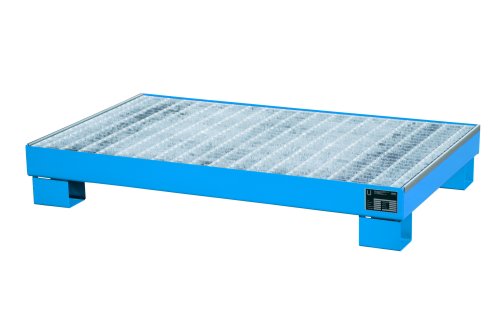 Auffangwanne mit Gitterrost ja | 1300 x 800 x 205 mm | RAL 5012 