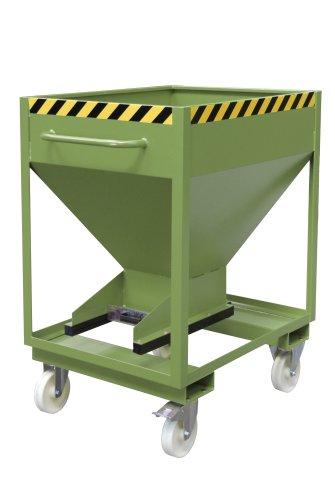 Silobehälter Typ SRE-D 375 m3 | Rollen + Einfahrtaschen | RAL 6011 
