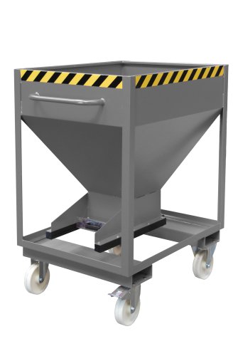 Silobehälter Typ SRE-D 375 m3 | Rollen + Einfahrtaschen | RAL 7005 
