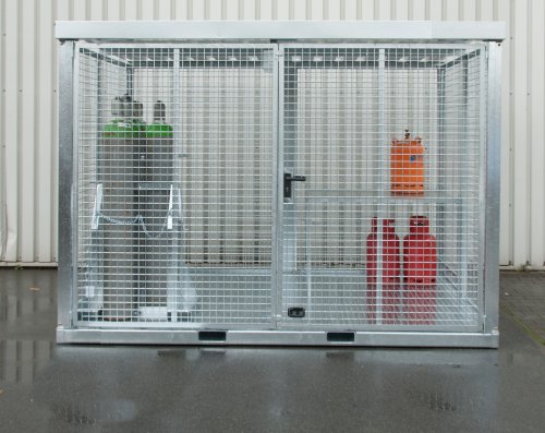 Gasflaschen-Container Typ GFC-E/T mit Tränenblechboden 