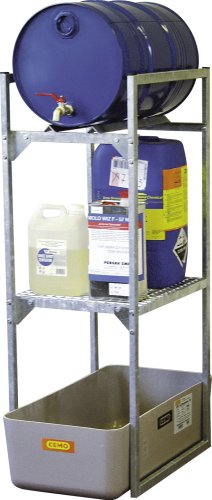Fassregal Typ 120 Fass- + Gitterrostauflage für 1x 60 l Fass + 1 Kleingebinde 