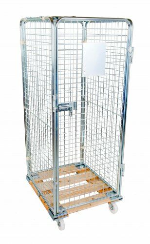 Antidiebstahlbehälter 724 x 815 mm Nutzhöhe 1585 mm rundum geschlossen mit Holzboden 