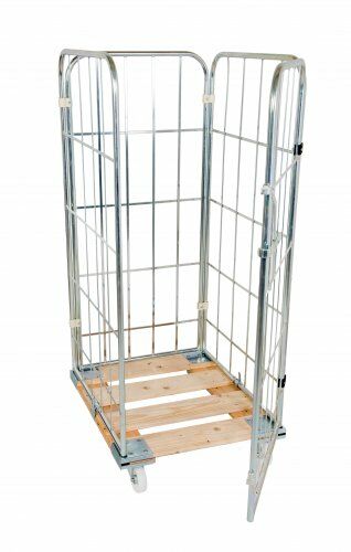 Rollbehälter 724 x 810 mm Nutzhöhe 1460 mm 4seitig mit Holzboden 