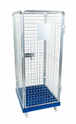Drahtgitterbehälter 724 x 815 mm Nutzhöhe 1585 mm 4-seitig mit Kunststoffboden 