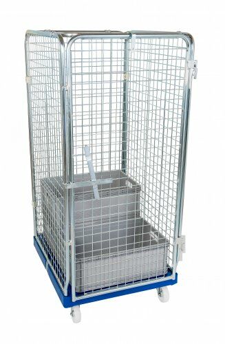 Antidiebstahlbehälter 724 x 815 mm Nutzhöhe 1400 mm mit Kunststoffboden 