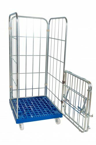Rollbehälter 724 x 815 mm Nutzhöhe 1460 mm 4-seitig mit Kunststoffboden 