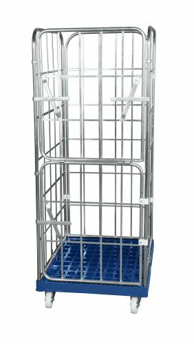 Rollbehälter 724 x 815 mm Nutzhöhe 1650 mm 4-seitig mit Kunststoffboden 