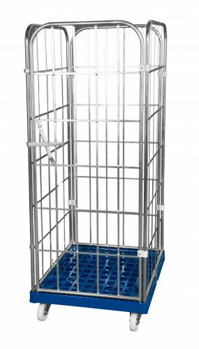 Rollbehälter 724 x 815 mm Nutzhöhe 1650 mm 4-seitig mit Kunststoffboden 