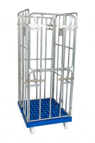 Rollbehälter 682 x 815 mm Nutzhöhe 1500 mm 4-seitig mit Kunststoffboden 