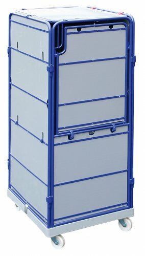 Logistik-Rollbox auf Kunststoffrollplatte 