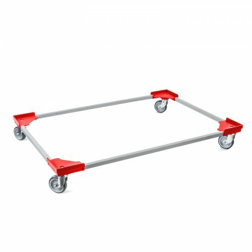 Transportroller 810 x 1210 mm, aus Kunststoffecke und Stahlprofil 