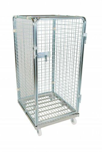 Antidiebstahlbehälter 710 x 800 mm Nutzhöhe 1350 mm rundum geschlossen mit Stahlboden 