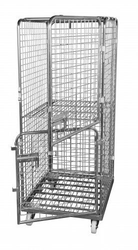 Antidiebstahlbehälter 710 x 800 mm rundum geschlossen mit Stahlböden 