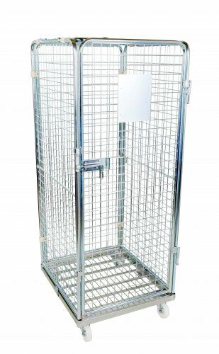 Antidiebstahlbehälter 710 x 800 mm Nutzhöhe 1400 mm rundum geschlossen mit Stahlboden 