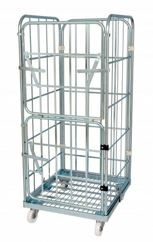 Metall-Rollbehälter 710 x 800 mm 4seitig mit Stahlboden 