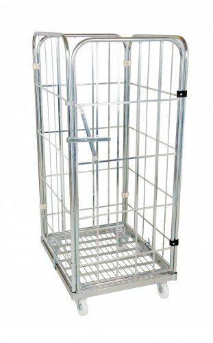 Metall-Rollbehälter 710 x 800 mm 4seitig mit Stahlboden 