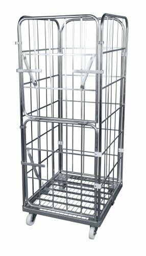 Metall-Rollbehälter 710 x 800 mm 4seitig mit Stahlboden 