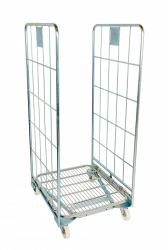 Nestbarer Rollbehälter 700 x 800 mm 2seitig mit Klappboden 