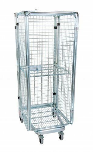 Nestbarer Antidiebstahlbehälter 728 x 823 mm rundum geschlossen mit Klappboden 1 ZWB 