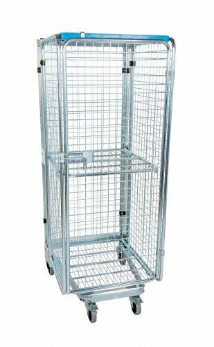Nestbarer Antidiebstahlbehälter 728 x 823 mm rundum geschlossen mit Klappboden 1 ZWB 