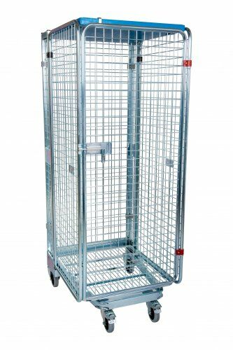 Nestbarer Antidiebstahlbehälter 728 x 823 mm rundum geschlossen mit Klappboden 