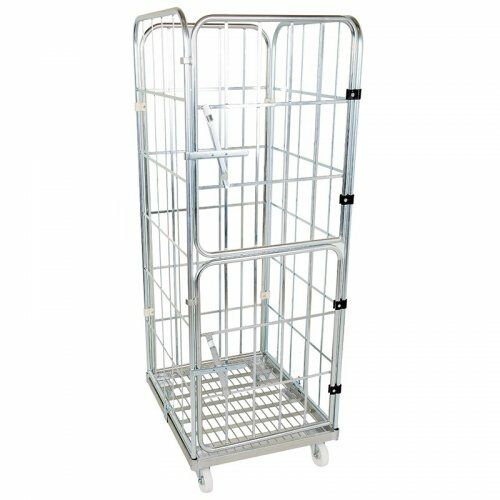Metall-Rollbehälter 710 x 800 mm 4seitig mit Stahlboden 