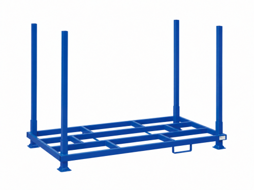 Rungenpalette mit 4 Einsteckrungen 1000 x 2000 mm | blau | 1200 mm
