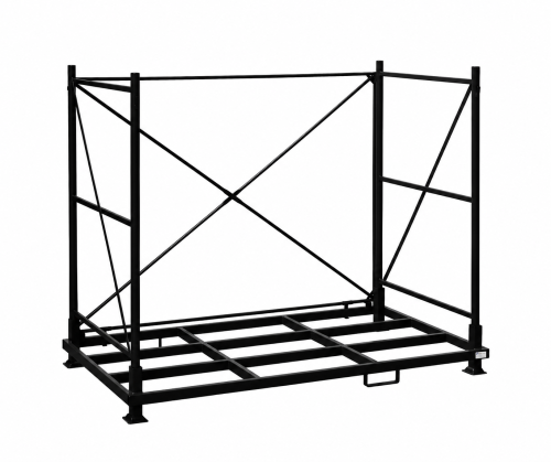 Rungenpalette mit 2 Einsteckrungen + Rückwand 1200 x 2000 mm | schwarz 