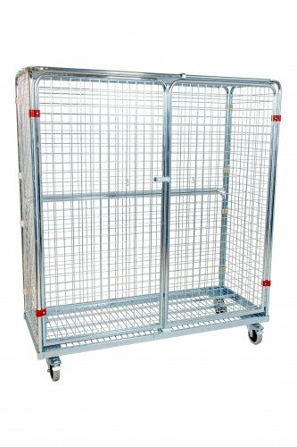 Stahlrollbehälter 620 x 1.500 mm rundum geschlossen mit Stahlboden 