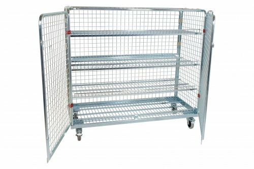 Stahlrollbehälter 620 x 1.500 mm rundum geschlossen mit Stahlböden 