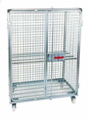 Stahlrollbehälter 1200 x 800 mm rundum geschlossen mit Stahlböden 