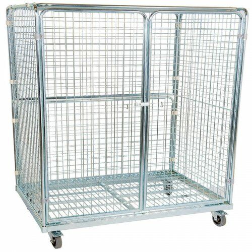 Stahlrollbehälter 800 x 1.600mm rundum geschlossen mit Stahlboden 