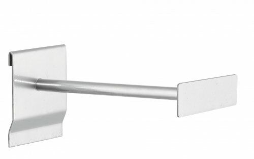 Universalhalter mit Beschriftungsfeld | alufarben | 200 mm