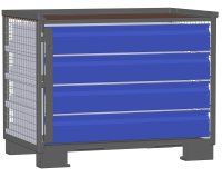 LCB I Gitterbox mit Schubladen (Teilauszug) und Gitterwänden 4 Schubladen H 170 mm  - Bild 2