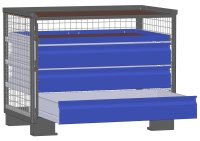LCB I Gitterbox mit Schubladen (Teilauszug) und Gitterwänden  - Bild 2