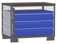 LCB I Gitterbox mit Schubladen (Teilauszug) und Gitterwänden 3 Schubladen H 170 mm, 1 Auszugsrahmen H 32 mm  - Bild 2
