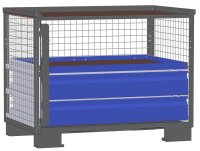 LCB I Gitterbox mit Schubladen (Teilauszug) und Gitterwänden 2 Schubladen H 170 mm, 1 Auszugsrahmen H 32 mm  - Bild 2
