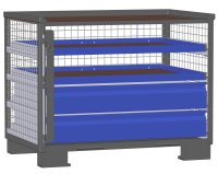 LCB I Gitterbox mit Schubladen (Teilauszug) und Gitterwänden 2 Schubladen H 170 mm, 2 Auszugsrahmen H 32 mm  - Bild 2