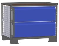 LCB I Gitterbox mit Schubladen (Teilauszug) und Gitterwänden 2 Schubladen H 360 mm  - Bild 2