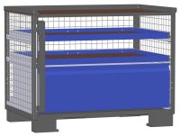 LCB I Gitterbox mit Schubladen (Teilauszug) und Gitterwänden 1 Schublade H 360 mm, 2 Auszugsrahmen H 32 mm  - Bild 2