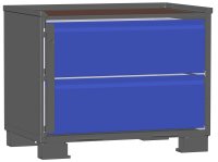 LCB I Gitterbox mit Schubladen (Teilauszug) und Blechwänden 2 Schubladen H 360 mm  - Bild 2