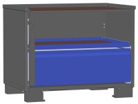 LCB I Gitterbox mit Schubladen (Teilauszug) und Blechwänden 1 Schublade H 360 mm. 1 Auszugsrahmen H 32 mm  - Bild 2