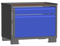LCB I Gitterbox mit Schubladen (Teilauszug) und Blechwänden 1 Schublade H 270 mm, 1 Schublade H 170 mm  - Bild 2